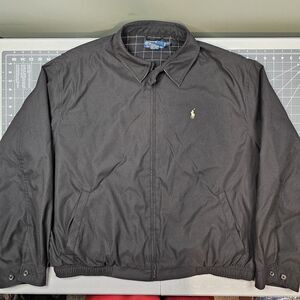 Polo Ralph Lauren Harrington Jacket Mens XXL Black Vintage Eisenhower Preppy